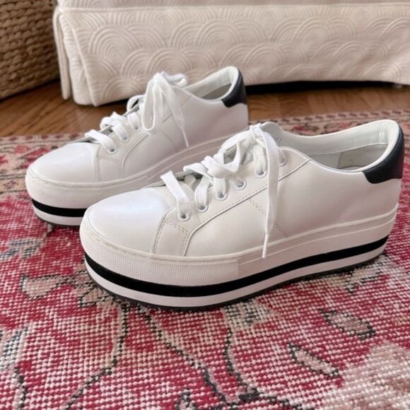 Marc Jacobs White Leather Grand Platform Sneakers - Picture 2 of 15